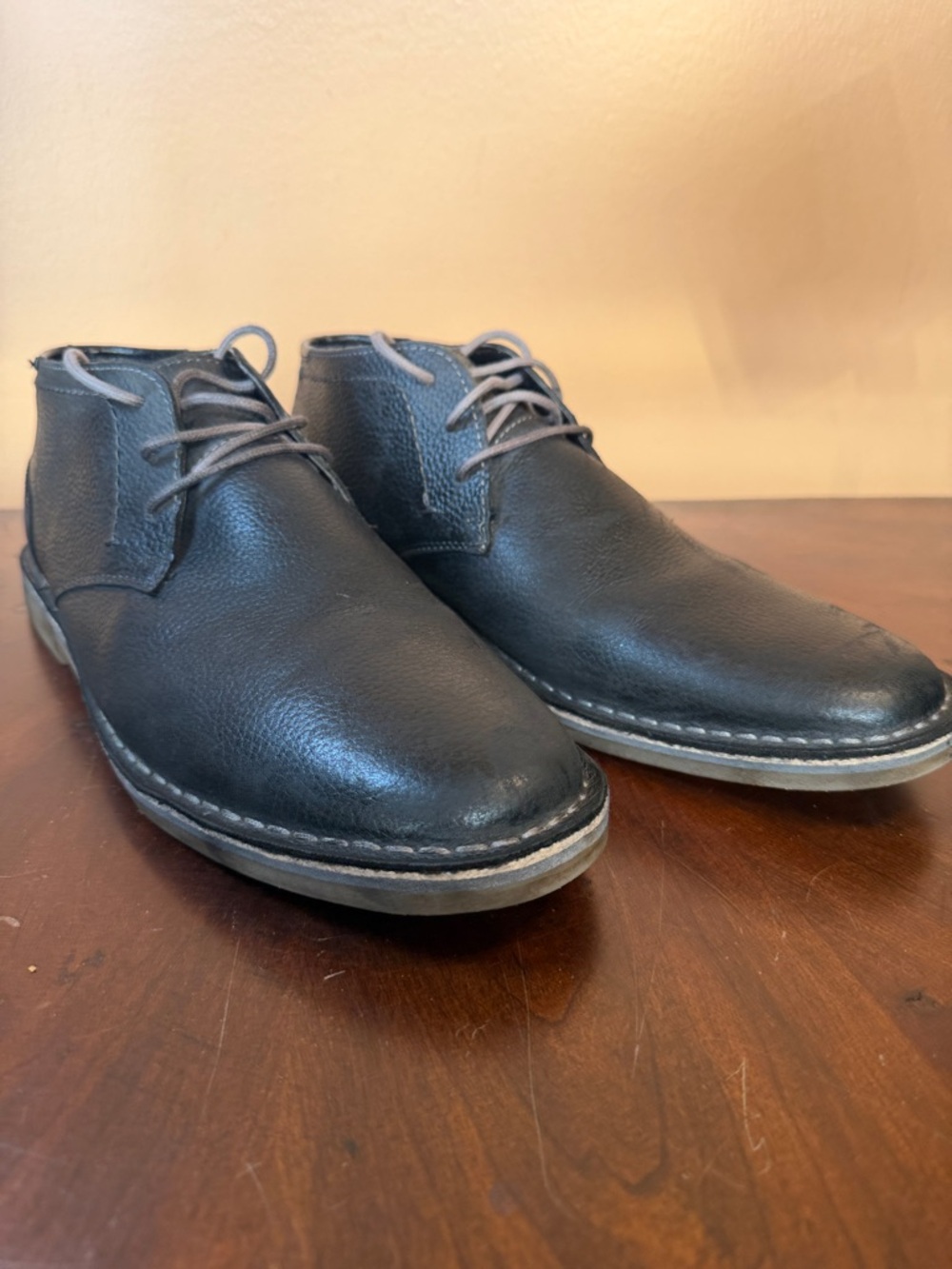 Men's‎ Black Leather Chukka Boots